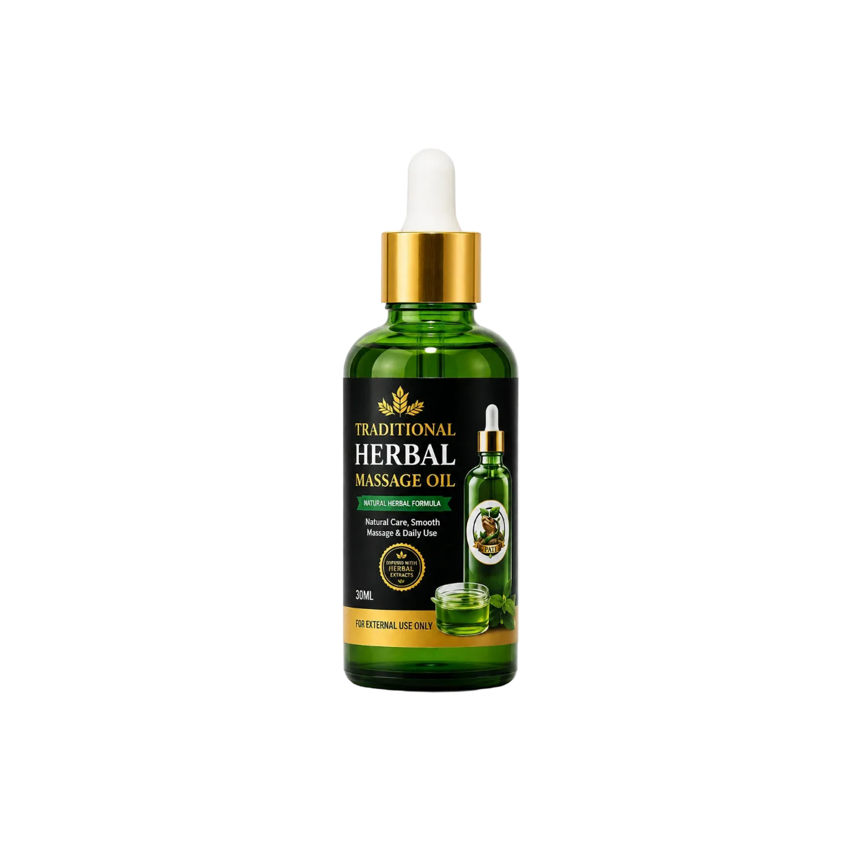 Traditional Herbal Massage Oil – Natural & Non-Greasy | PATI