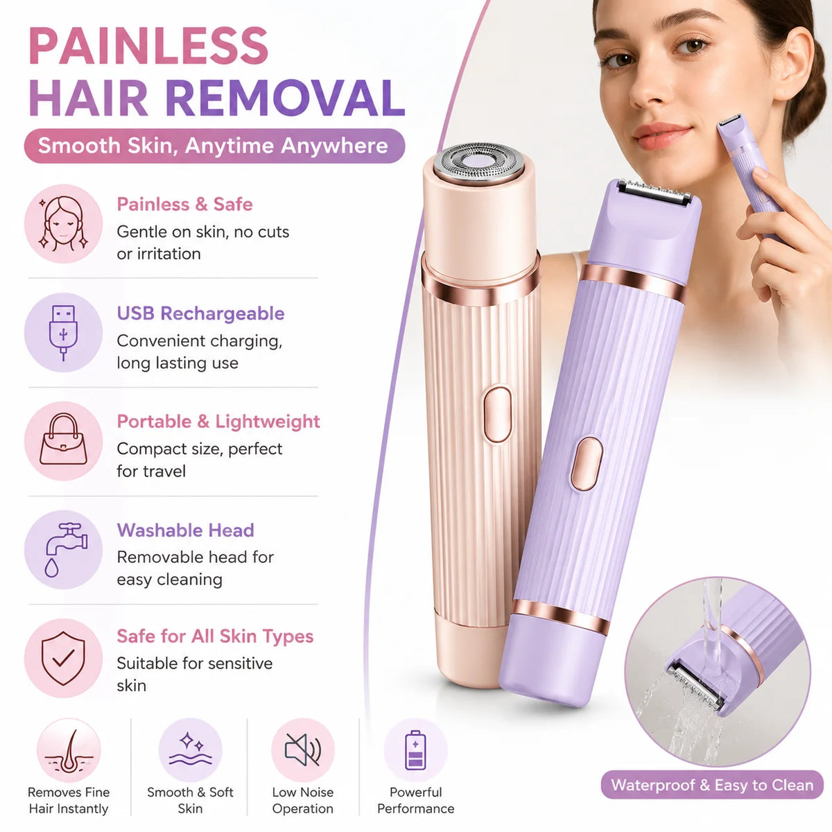 Mini Electric Hair Trimmer (Portable)