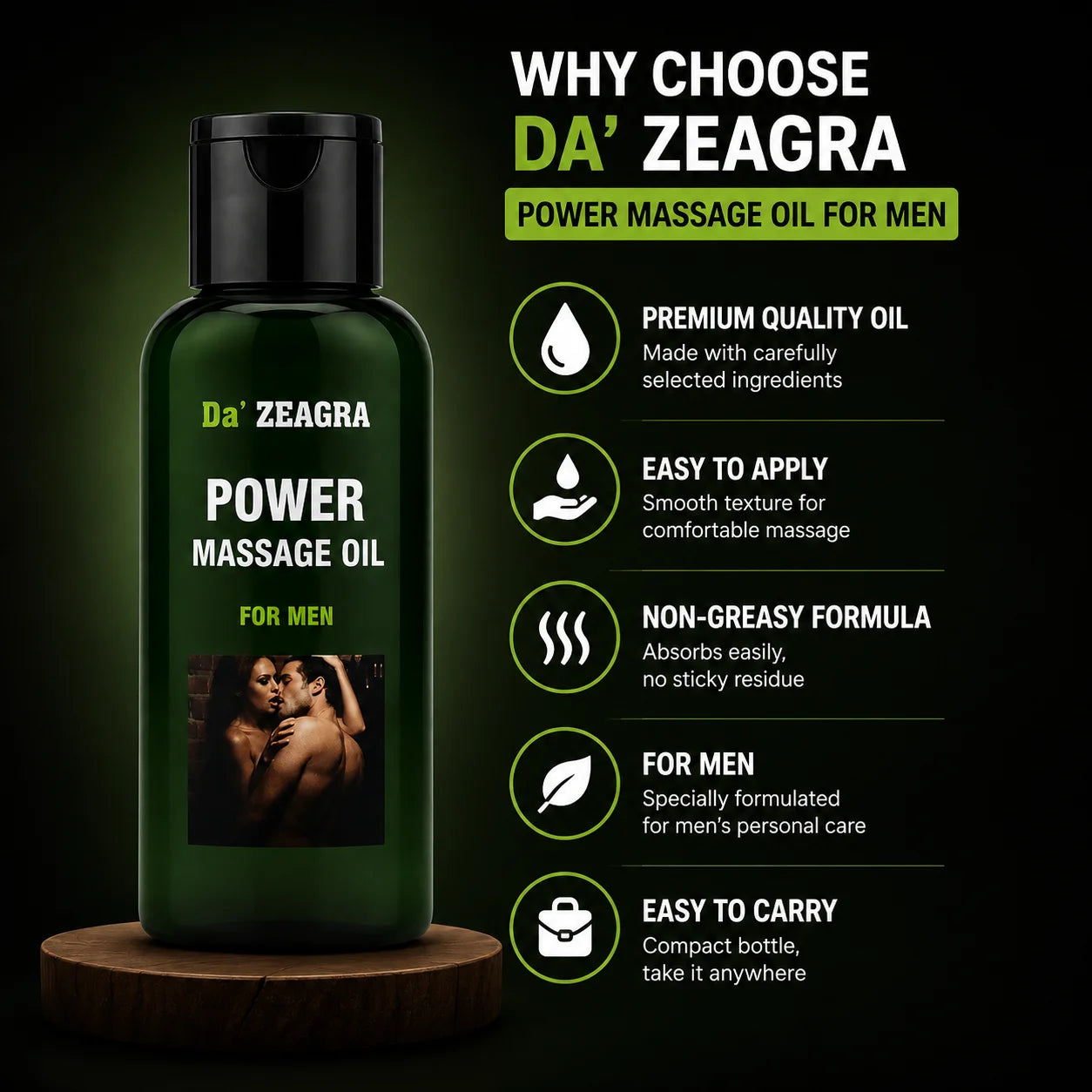 Da Zeagra Power Massage Oil for Men – Herbal Formula 25ml | Buy Online Pakistan
