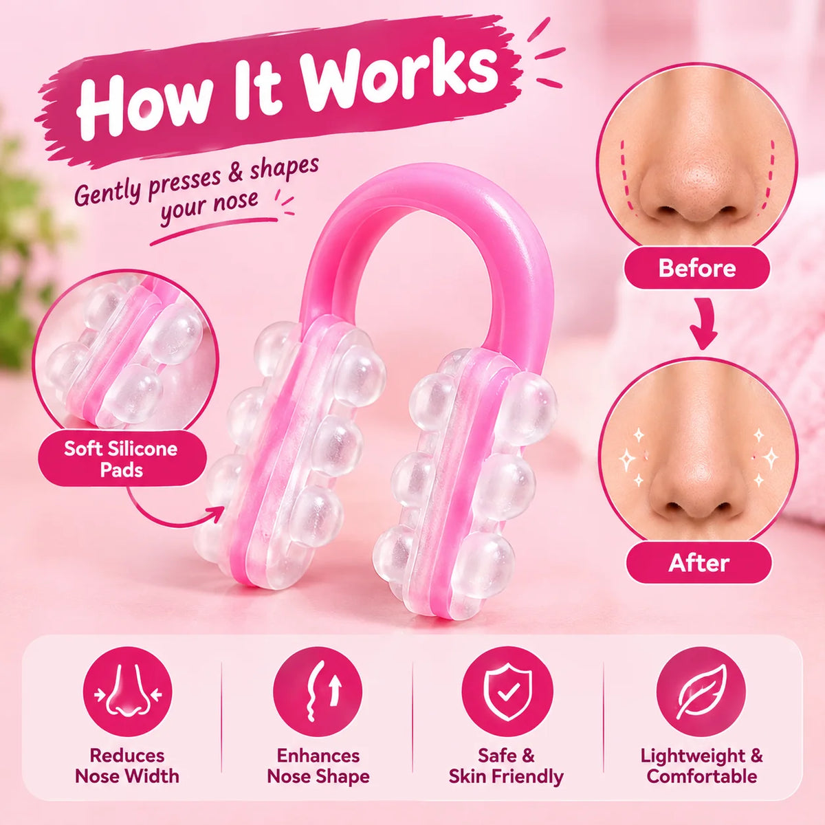 Silicone Nose Shaper Clip