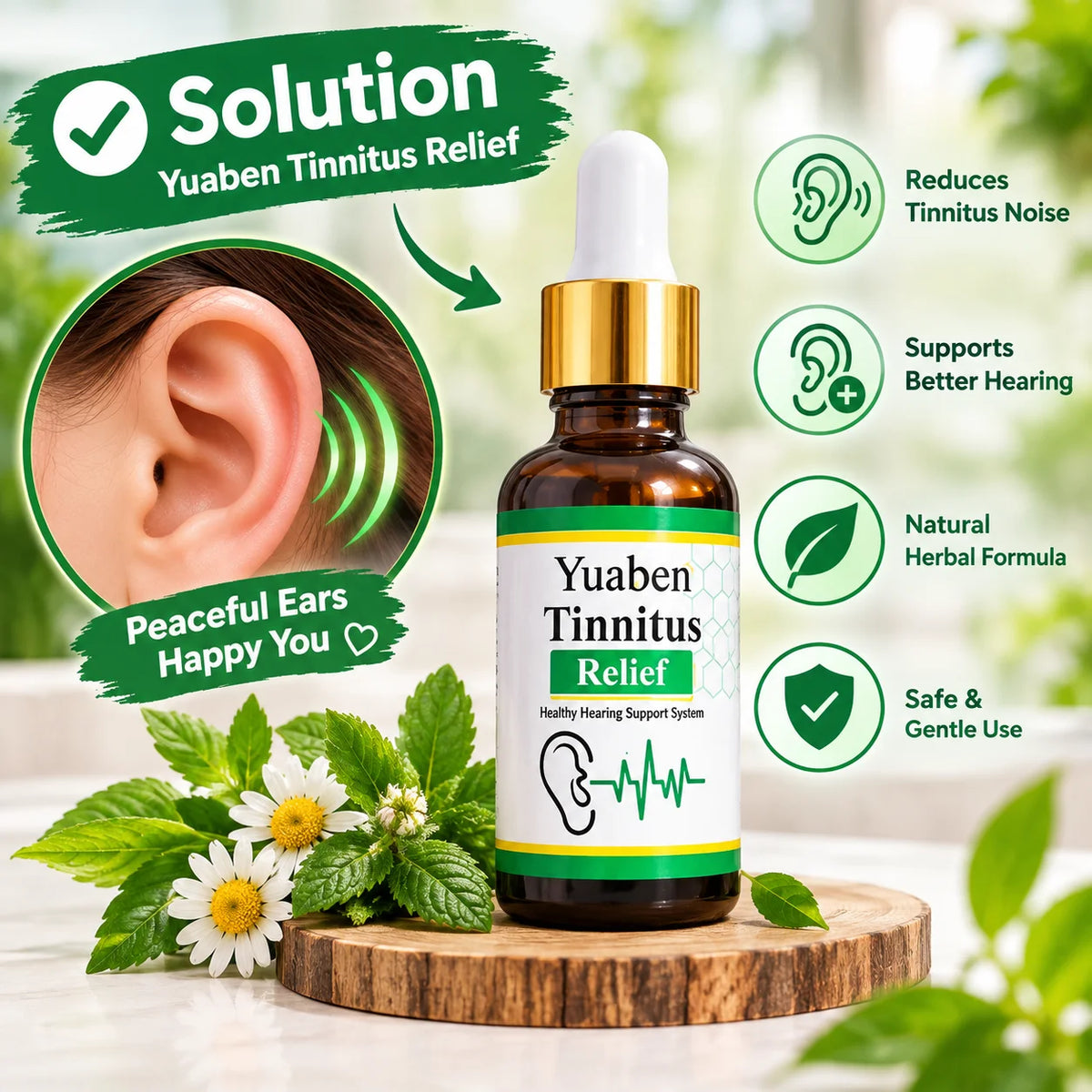 Yuaben Tinnitus Relief Drops